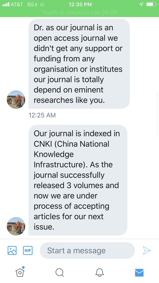 I immediately noticed spelling errors and awkward grammar; which I wouldn’t expect from a “manager” of an academic journal. So, I asked some questions. 1) What science society supports/sponsors the journal? 2) What databases are the journal indexed in? Here are responses: 11/n