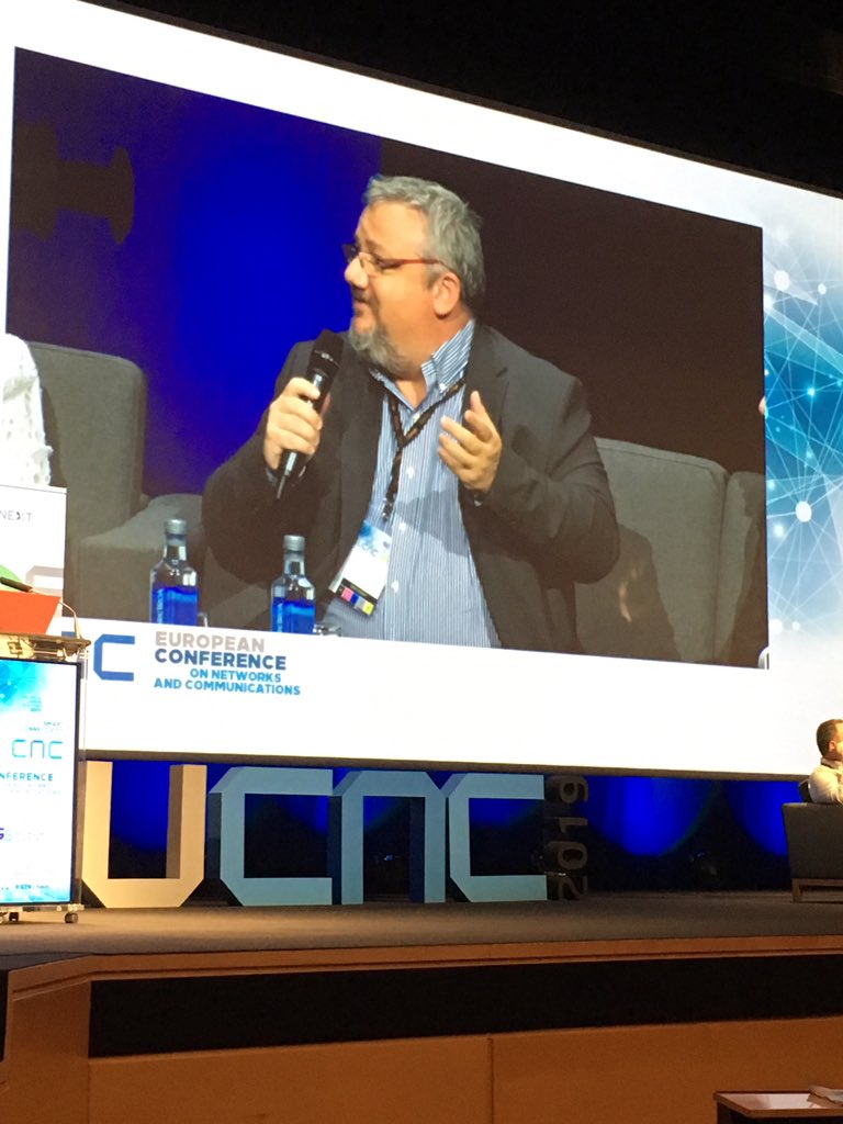 CelticNext's tweet photo. Emmanuel Dotaro, Thales, France speaking about the #CelticFlagship Sendate and highlights the lightweight approach of CELTIC to enable high security levels for data centre solutions within Europe. #CelticEvent @EuCNC @Eurescom @EUREKA_NETWORK @DGEntreprises https://t.co/5Vm5QdFHo2