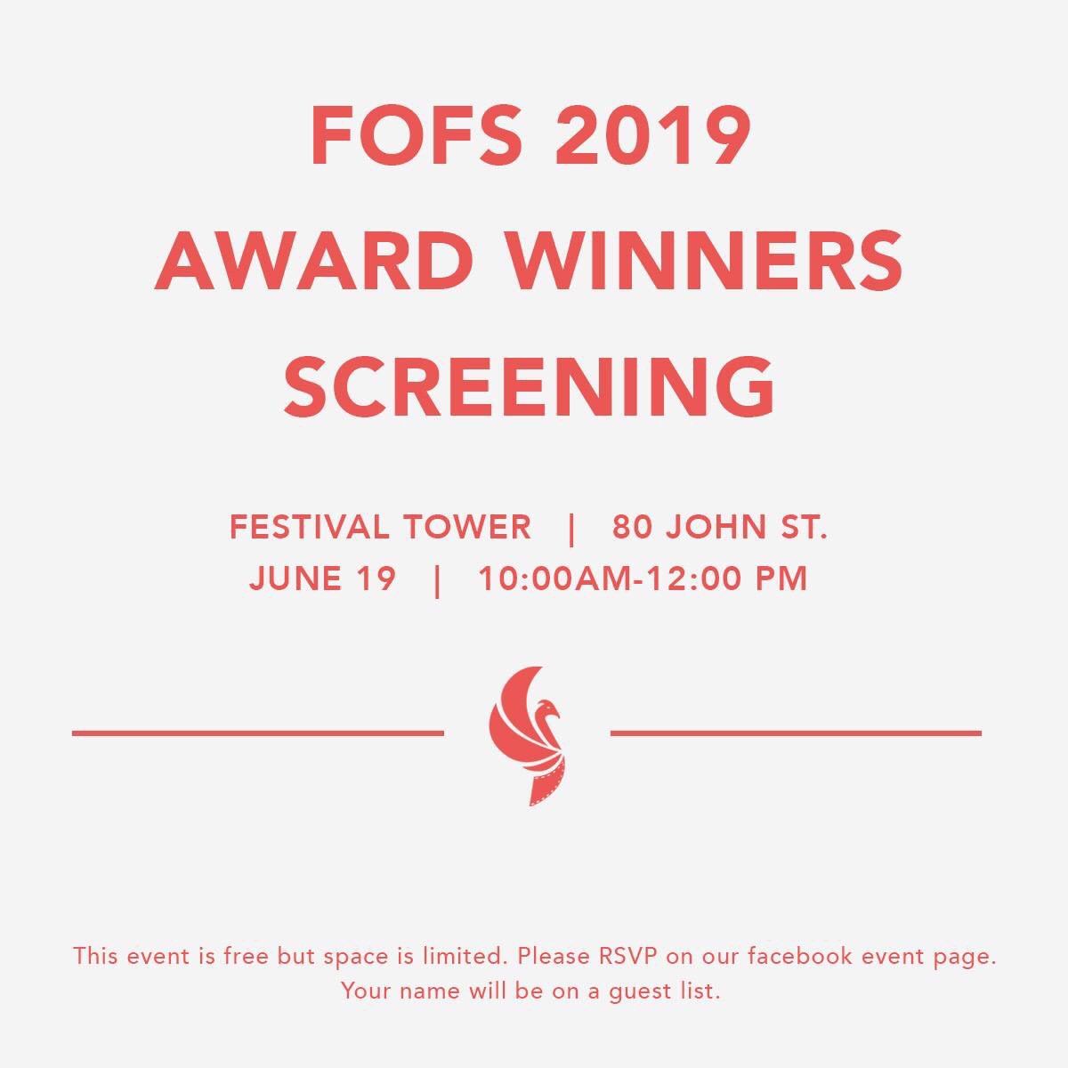 FutureFilmShow's tweet photo. SURPRISE! ✨

Join us this morning at @TIFF_NET’s Festival Tower for the #FOFS2019 Award Winners!! 

+ special guests @clevack, @charlie_tyrell 😭🥳 https://t.co/i9SngzuSIi