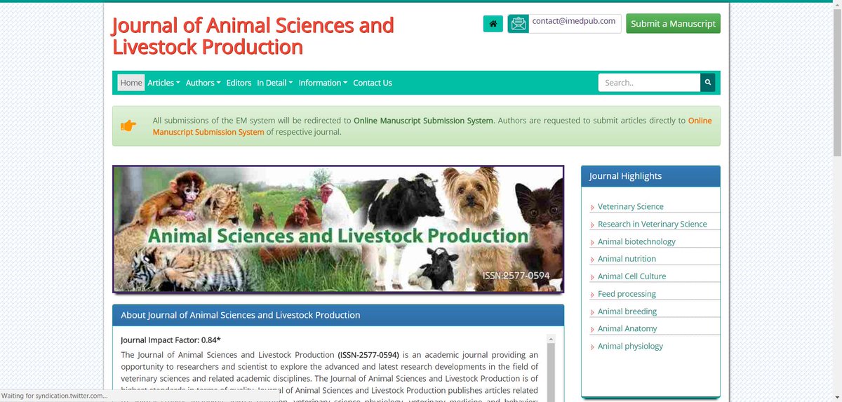 Back to my story and the Journal of Animal Science and Livestock Production… Here’s a screenshot of the journal which if you have any experience at sniffing out these kind of sketchy sites/journals – this one looks obvious. 17/n