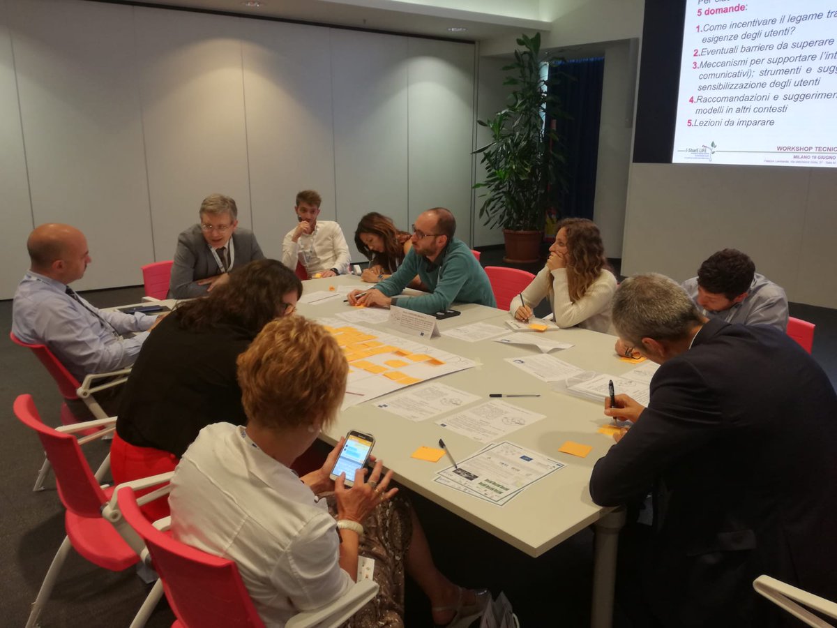 AssTrasporti's tweet photo. Workshop tecnico del progetto #IShareLife @LIFEprogramme: confronto tra stakeholder  su contenuti, caratteristiche e prospettive dei 5 modelli di business che integrano  #carsharing e #Trasporto #pubblico #ferroviario. A @ComuneMI @RegLombardia per una mobilità più #sostenibile https://t.co/a23fy96MzF