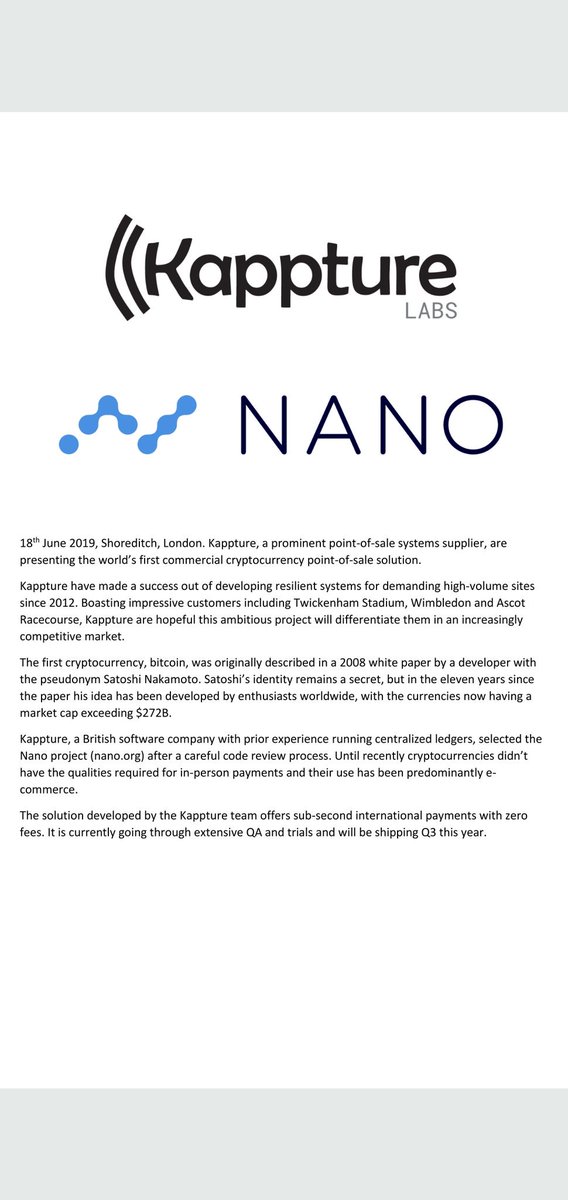 neil_haran's tweet image. Official PR. $NANO