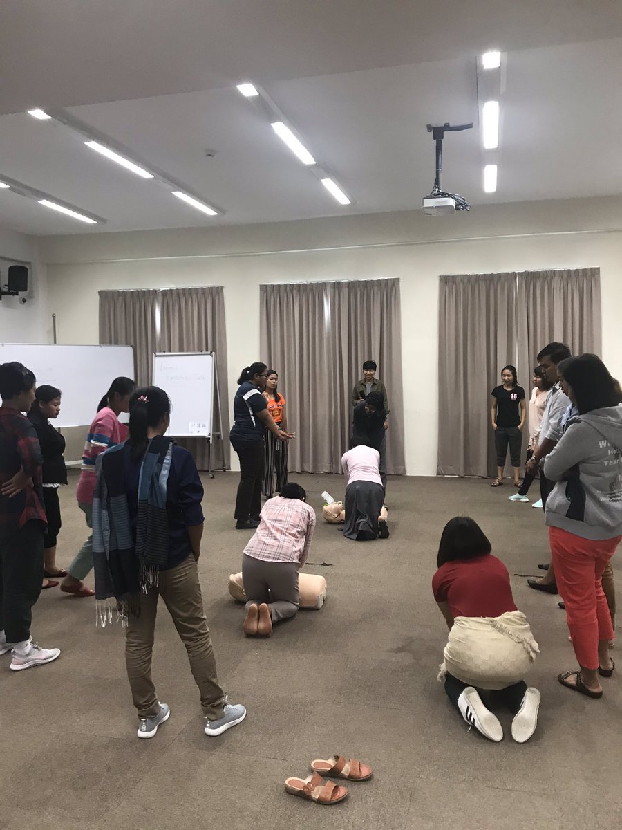#HIS_learning First Aid training for our guest trainee teachers from Yangon. Thank you ms Aziela