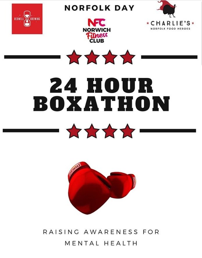 charlieboychef's tweet photo. Great To Hear @MatthewProject #OutsideTheWire Will Be Supporting @sharonpbox4fit & @norfolk For #Boxathon 24 Hrs Held @redwellbrewing Highlighting #MentalHealthAwareness @EDP24 @David_Powles @Ruddy_Muddy https://t.co/VFiILQx7H7