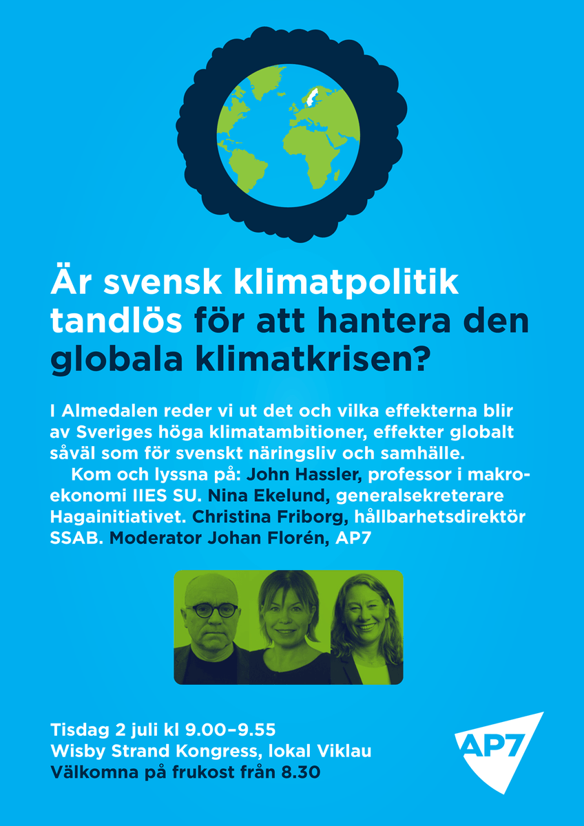 AP7se's tweet photo. Kom och lyssna på @AP7s seminarium i #Almedalen. 
https://t.co/jT8nSCKN98 https://t.co/AteQwfaYCI