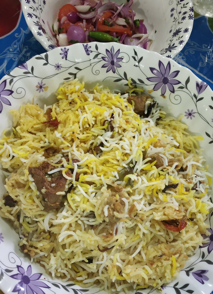 42. Mutton Kachhi Biriyani - Hyderabadi Influence. Simple & Delicious.  @SurrealZak Like it bhai?