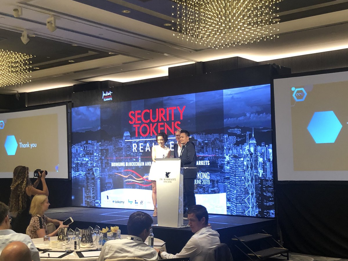 Fvndit's tweet photo. Honored to be recognised as The Best STO Pitch at the Security Tokens Realised Conference. Thank you for having us Hong Kong. https://t.co/YnbzoeEYr1
