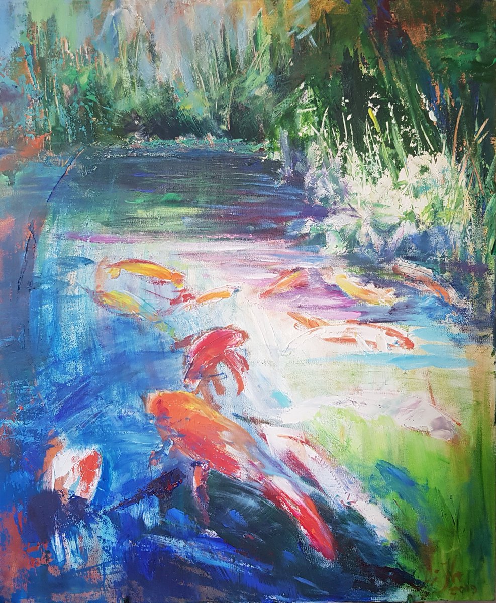 ArtsRitak's tweet photo. #Fish #ArtGallery Mixed media on canvas.  60cm x 50 cm https://t.co/FjPvKDqHXP