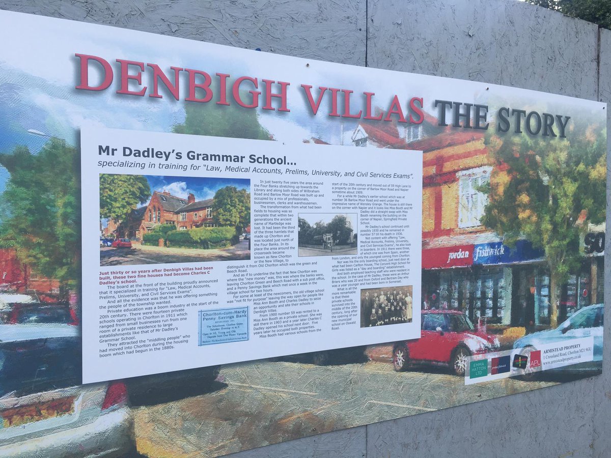 SignsRW's tweet image. Yesterday we supplied and installed these aluminium composite signs at the Denbigh Villas development in #Chorlton. Brightening up the development hoarding &amp;amp; sharing a bit of history...👍

#signs #signmakers #outdoorsigns #newdevelopment #denbighvillas #southmanchester