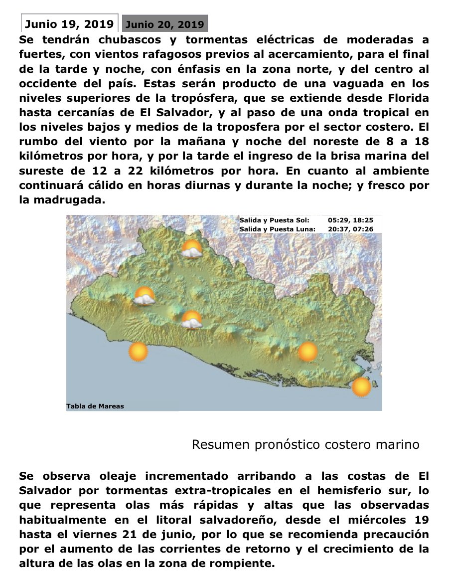 el clima para mañana