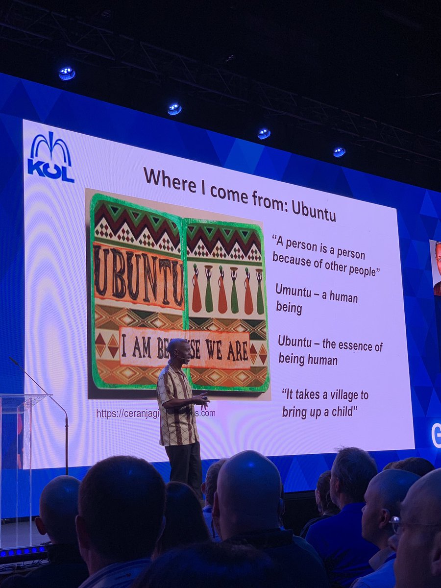 GabiPaolini's tweet image. #tnc19 #Ubuntu I AM BECAUSE WE ARE It’s also #myvision #beinghuman  A great closing plenary keynote speaker 🙏
