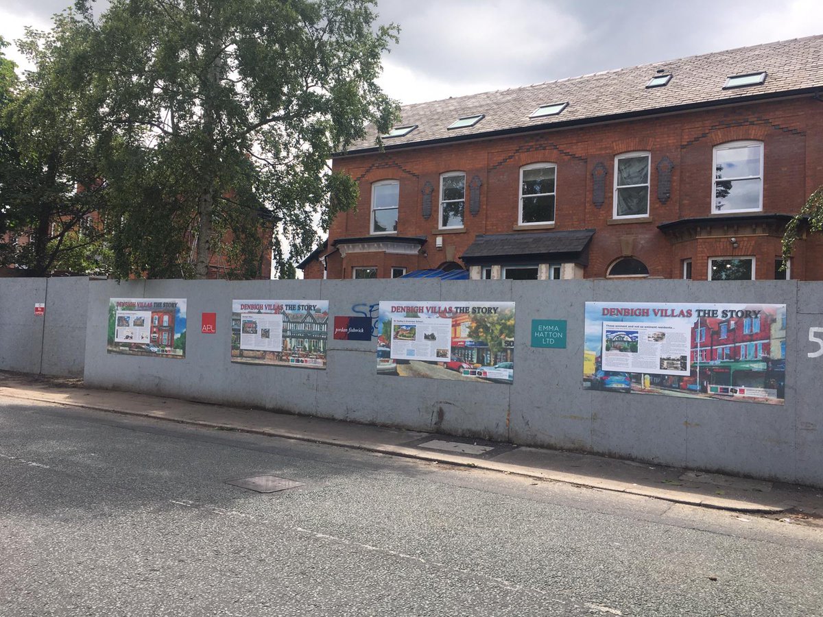 SignsRW's tweet image. Yesterday we supplied and installed these aluminium composite signs at the Denbigh Villas development in #Chorlton. Brightening up the development hoarding &amp;amp; sharing a bit of history...👍

#signs #signmakers #outdoorsigns #newdevelopment #denbighvillas #southmanchester