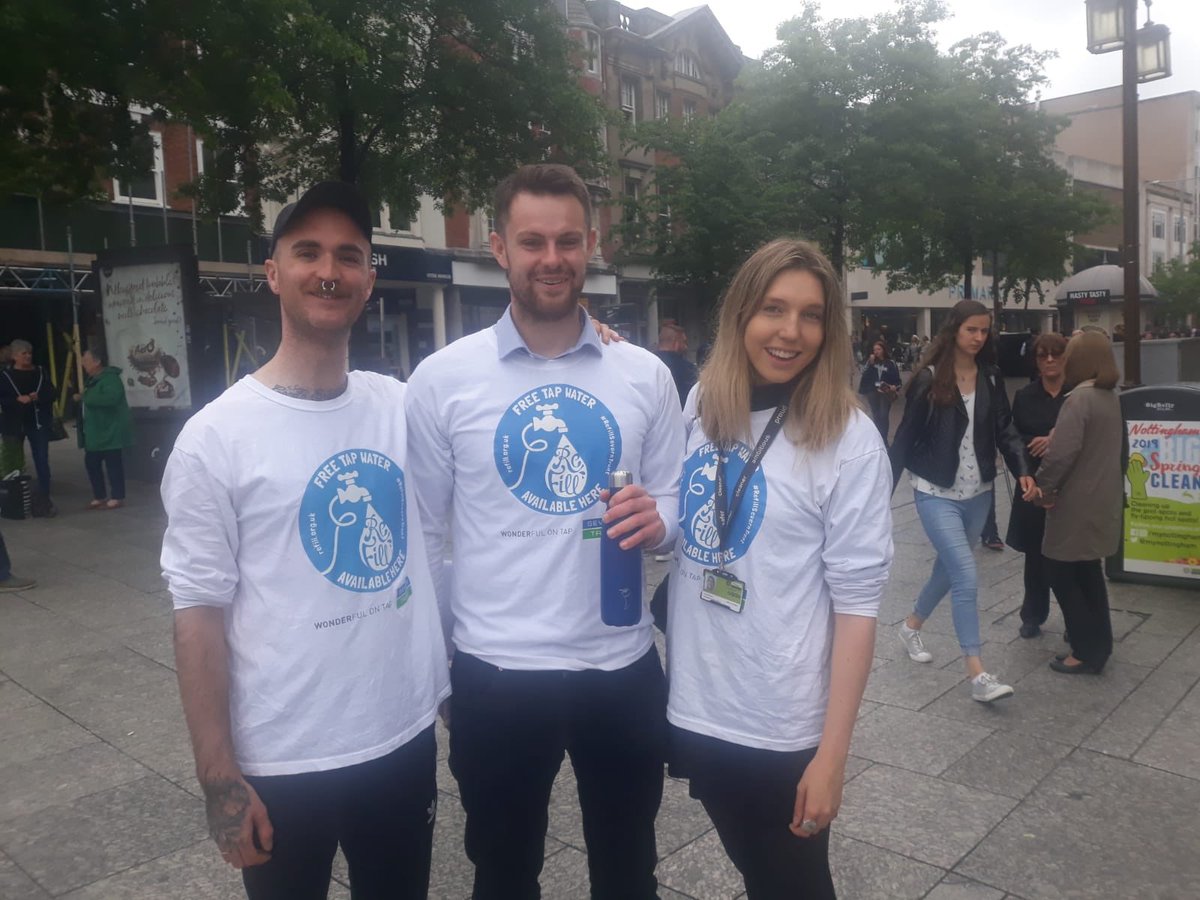 Our very own @sjprest and @louismoore90 will be on tonight’s @Notts_TV show, Ey Up Notts speaking on @Refill activity in Nottingham City centre today! #NationalRefillDay #EnergyServices #haveyougotthebottle