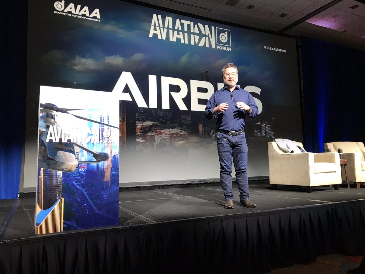 Giving the #keynote speech for the <a href="/aiaa/">AIAA</a> Aviation Forum in #Dallas today, on the “Reality of a Vertical Dream”. Come visit <a href="/AirbusInTheUS/">Airbus in the U.S.</a> to learn more about our vision for the future of vertical lift. #airbus #aiaaAviation