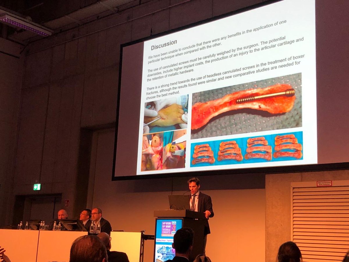Berlin IFSSH Congress. Talk about neck fifth metacarpal fractures.