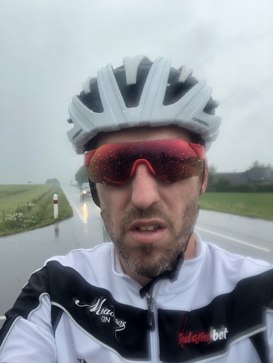 ToAmbulance's tweet photo. Day 11 done. Another 110kms. Heavy rain towards the end. Soaked to the bone. Felt dangerous cycling. Not enjoyable at all. In Brittany. Two more days in France. https://t.co/NGI4qTopjo