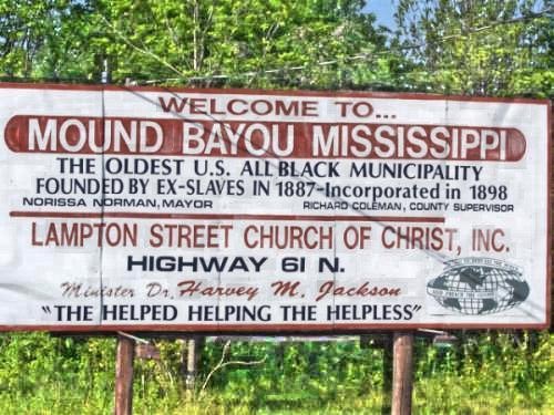 Mound Bayou, Mississippi was the oldest all Black settlement. Founded in 1887 by freed slaves Isaiah T. Montgomery and Benjamin T. Green when they bought 840 acres of Mississippi swampland. It was designed to be a self-reliant, autonomous, all-black community.
