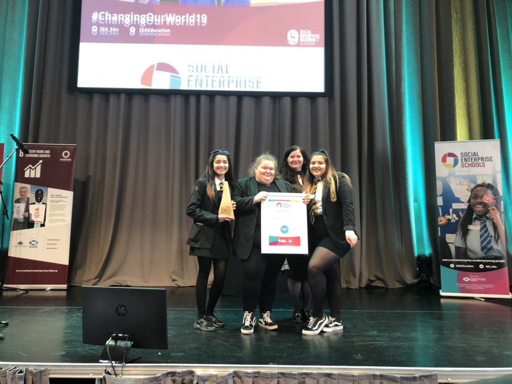 TechnologiesBA's tweet photo. What a fabulous day in Edinburgh with @SocEntAcademy. Thank you for having us, your warm welcome &amp; hospitality was immense. A HUGE congrats to the Blazin Squad girls for winning the Champion Awards 2019 &amp; Yvonne Strachan Social Justice Award 2019. #proudteachers #YouGoGirls🎉❤️ https://t.co/oRUafbH4RA