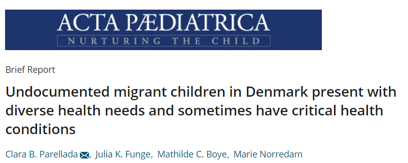 mortensode's tweet photo. Udokumenterede migrant børn har mange, og ofte betydelige, sundhedsproblemer https://t.co/iMRFaHP1k9 #sundpol #flygtninge #boern https://t.co/nihs0sXN1i