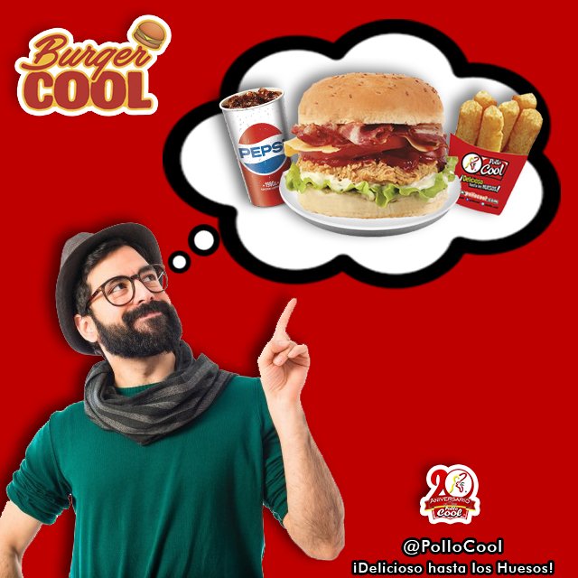 pollo_cool's tweet photo. !!Te presentamos... la mejor opción!! Nuestra Burger Cool:
Viene con Carne 100% pollo, queso Cheddar, tocineta, vegetales, salsa de tomate y salsa especial… Acércate al #PolloCool más cercano y disfruta su sabor insupereable!!! #Burger #hamburguesa #food #foodlovers #foodporn https://t.co/ny1hGqAINo