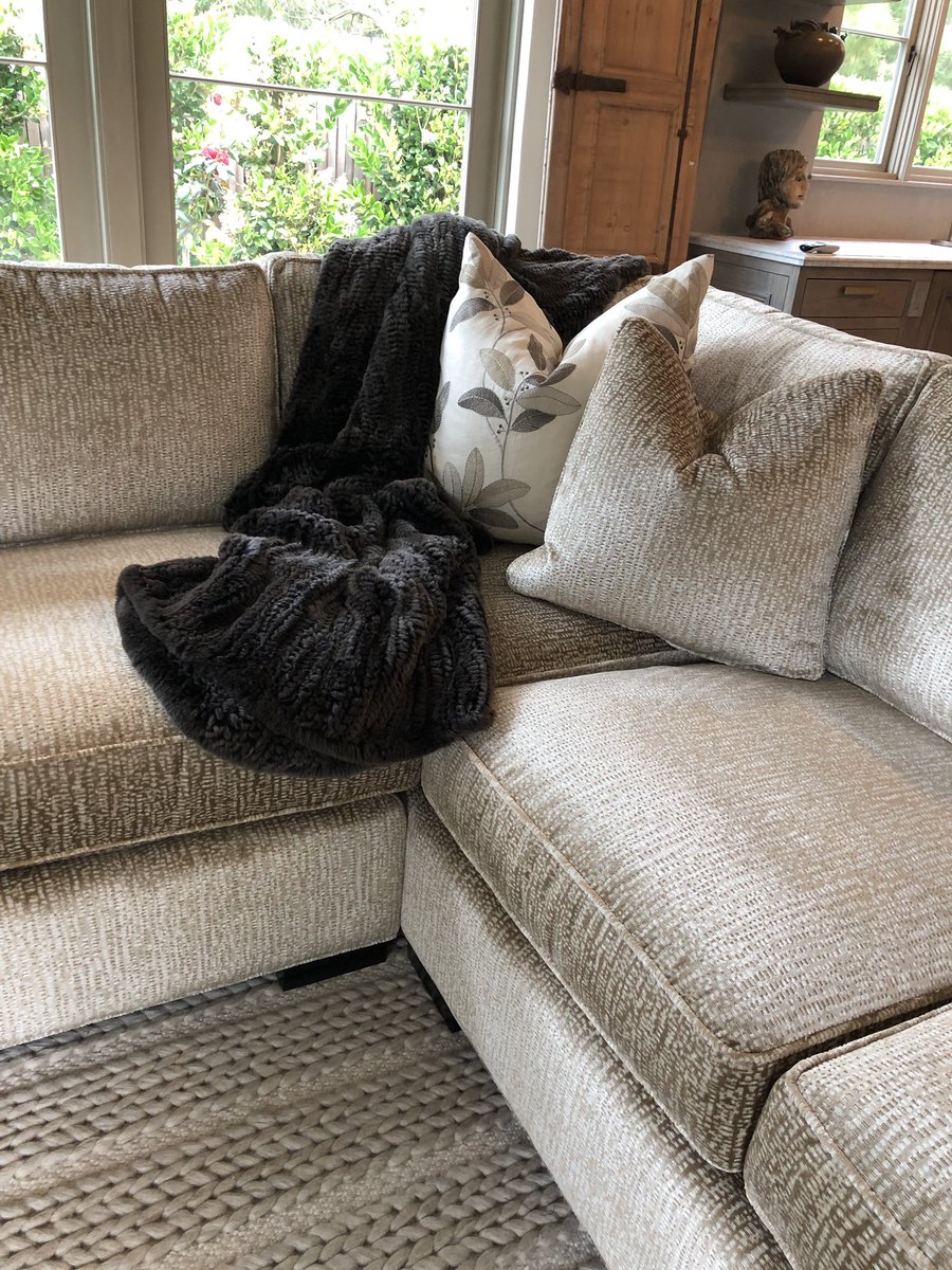 JillTDesign's tweet photo. Making a little magic for clients in Pebble Beach this week. A great place to curl up in a cozy throw. https://t.co/TC17L3DDY9