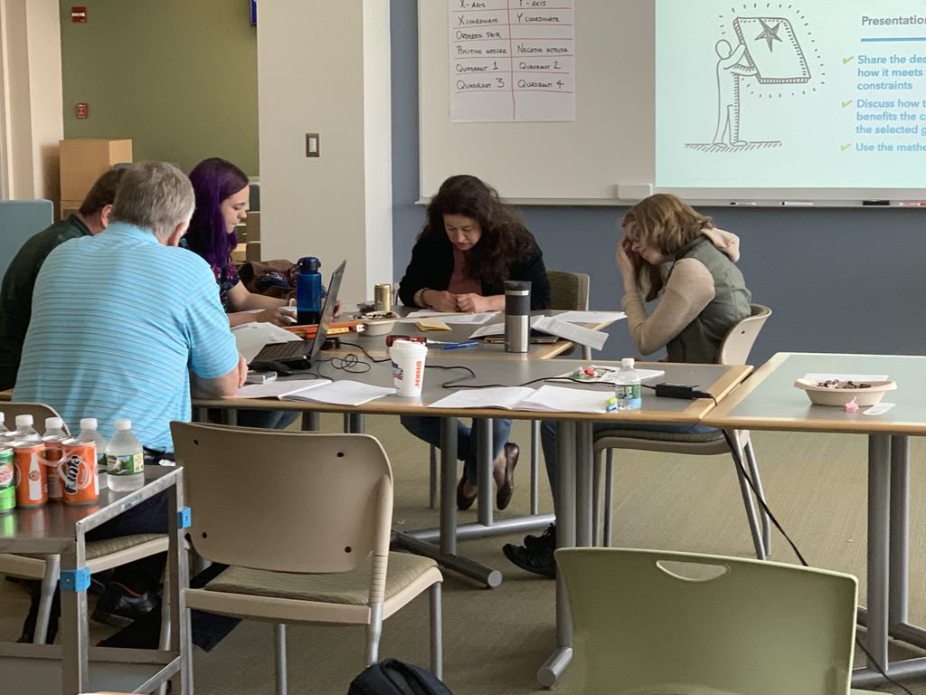 EssexNorthShore's tweet photo. CTAAC Integration Team hard at work developing cross disciplinary projects. #StudentsAsTeachers #CTAACTeamRocks #ProjectBasedLearning #ThanksMASSIdeas #IntegrateEverything #AgEdu #CareerTechEd #HawkTalk #ENSATS https://t.co/gAW0u80UvZ