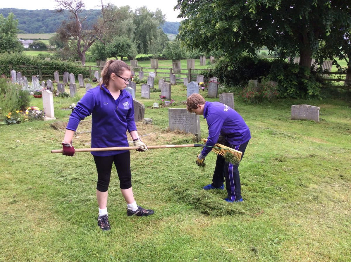 WycliffeCollege's tweet photo. Proud of our Prep School pupils who helped to tidy the churchyard in Leonard Stanley this morning. #supportyourcommunity #wycliffeprep https://t.co/T62KU0gKBk
