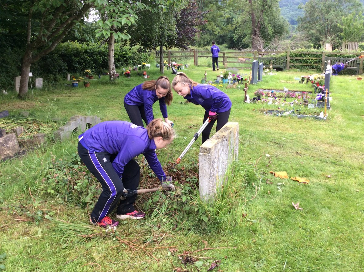 WycliffeCollege's tweet photo. Proud of our Prep School pupils who helped to tidy the churchyard in Leonard Stanley this morning. #supportyourcommunity #wycliffeprep https://t.co/T62KU0gKBk