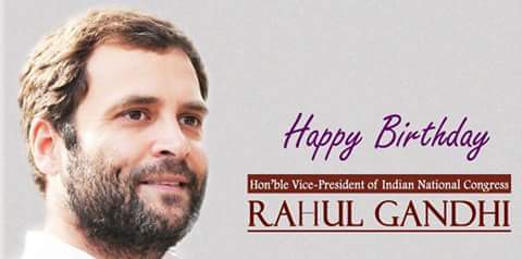 Wishing Sri Rahul Gandhi ji a very happy and prosperous birthday  