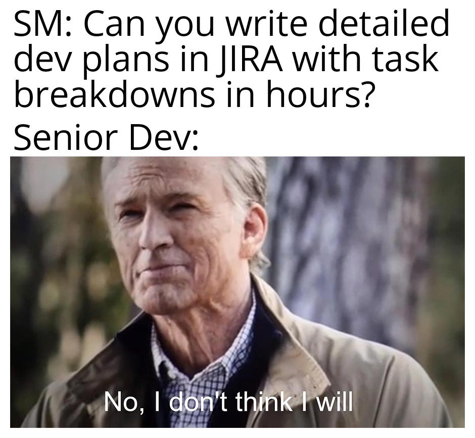 agile_memes's tweet image. Can you consider a career not involving looking after software teams? #agile