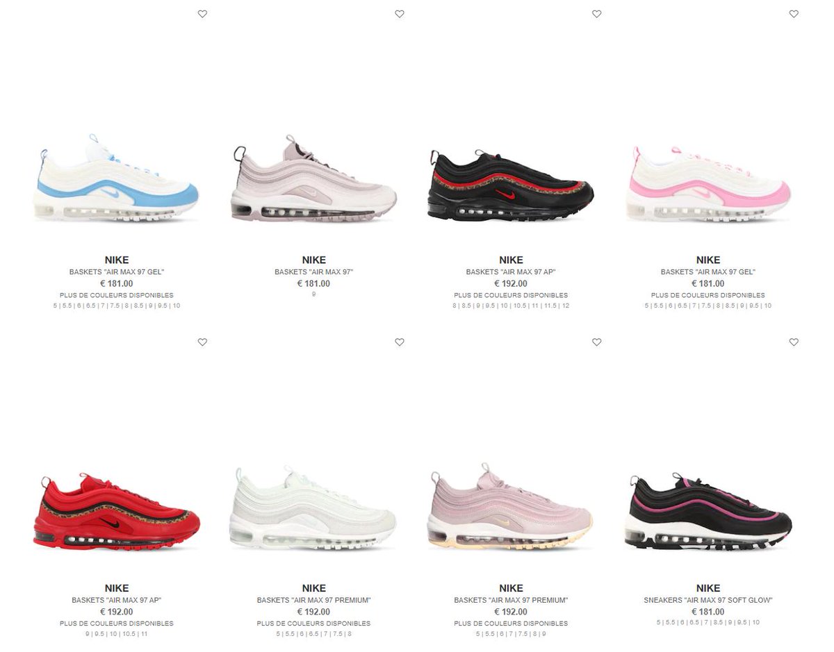 All Nike Air Max 97 styles now live at 
