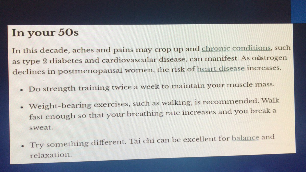 HumanKineticsEU's tweet photo. Training in your 50’s #ExerciseForYourAge #HumanKineticsWebinar slide by @jubroderick @basesuk https://t.co/qA3cXrZCnV