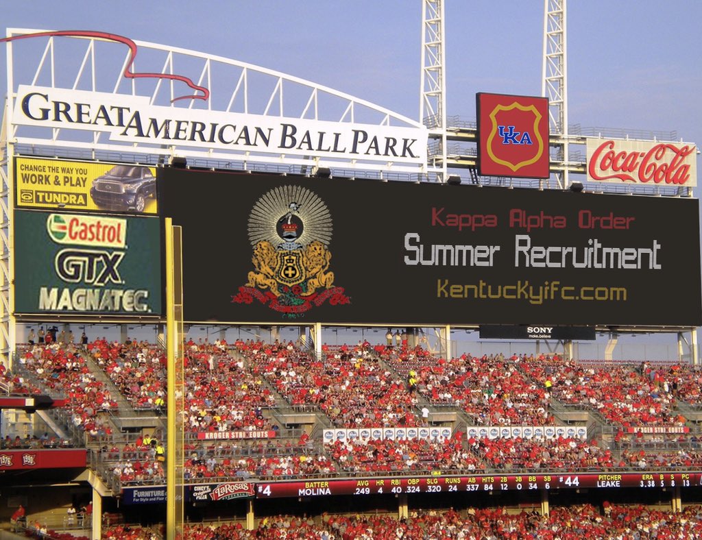 June 29th will kickoff our first recruitment event for the upcoming fall semester at the Cincinnati Reds game. Fall rush is right around the corner and we can’t wait to meet our new class. Don’t forget to signup for IFC recruitment at kentuckyifc.com