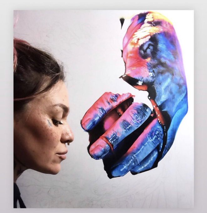 Getting there! Hand complete, only another 500 plus hours to go 😂😩 #hyperreealism #realistic #realism<a href="/tag/art"class="tags"><span>#art</span></a><a href="/tag/realism"class="tags"><span>#realism</span></a><a href="/tag/realistic"class="tags"><span>#realistic</span></a><a href="/tag/hyperreealism"class="tags"><span>#hyperreealism</span></a>