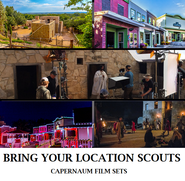 BRING your Location Scouts to #Content19! Capernaum Village offers unique film sets and has costume rentals. Explore & strategize the possibilities for your next film project! ChristianMediaConference.com #CapernaumVillage #filmsets #CapernaumStudios #ChristianFilmmakersNetwork