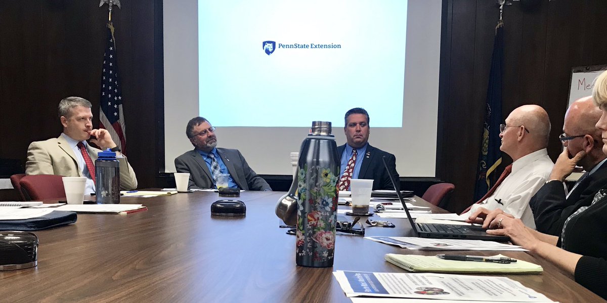 jeffhyde's tweet image. The college of @agsciences and #PennStateExtension enjoy a great relationship with @PAFarmBureau! We are at their HQ today to share about organizational activities and updates. Thanks, PFB!!