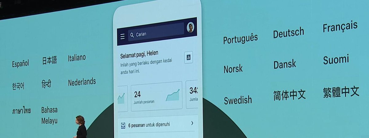 EcommerceZine's tweet photo. .@Shopify announces support for 11 new languages #ShopifyUnite https://t.co/xu8FekfEs2