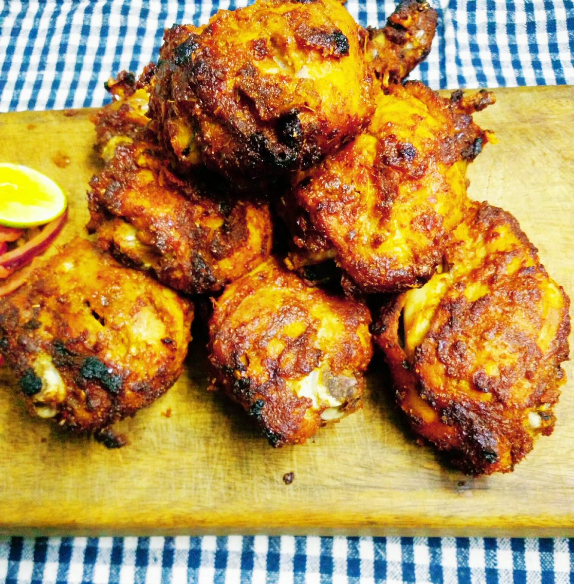 46. Chicken Peri Peri Kebab. Marinated with basic spices & Peri Peri Spice Mix, Grilled in Oven.