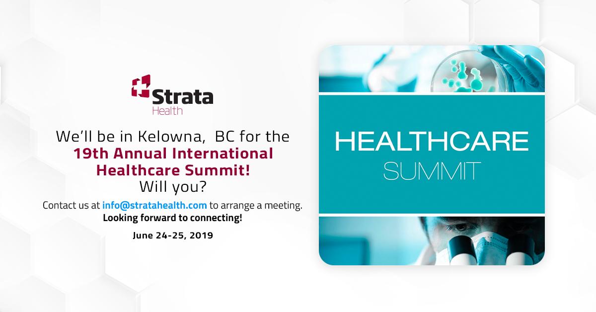 We'll be in #Kelowna, BC June 24-25 for the 19th Annual International Healthcare Summit! Are you attending? Let's connect! Email info@stratahealth.com to arrange a meeting. #HCS19 <a href="/Reboot_Comm/">Reboot Communications</a>