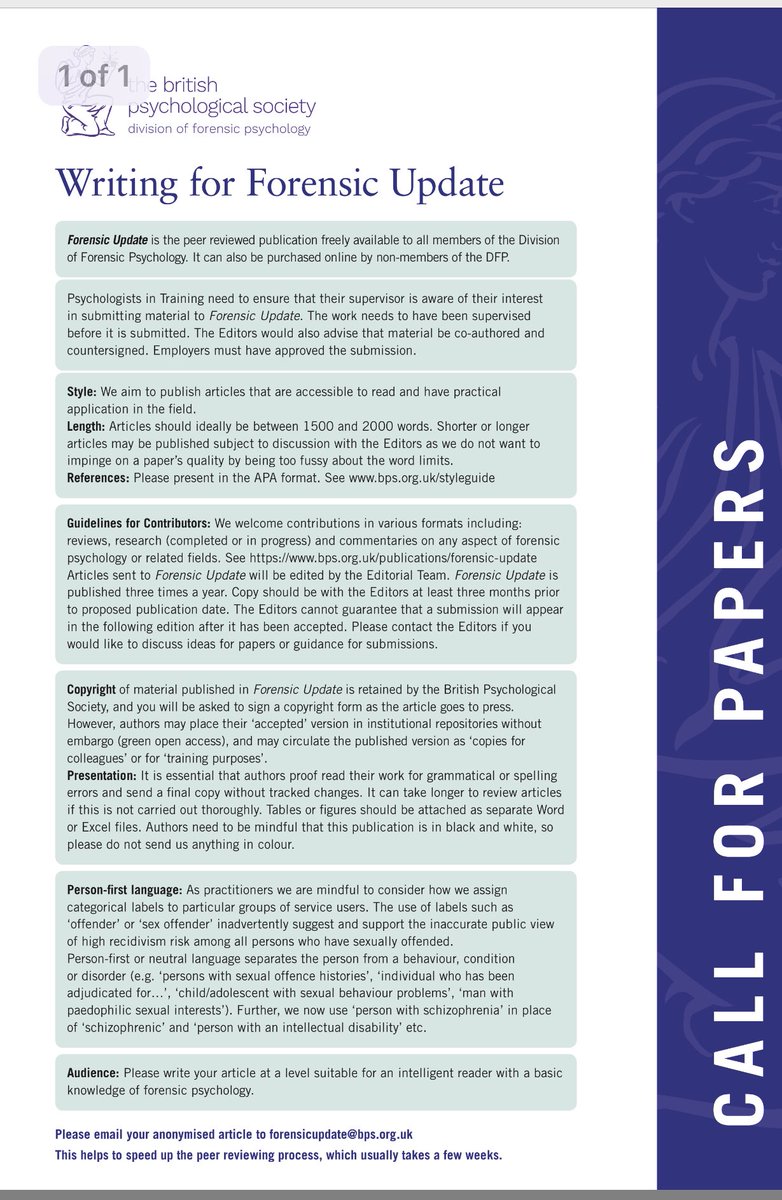 GeriAkerman's tweet image. Hope you will summarise your papers for #ForensicUpdate