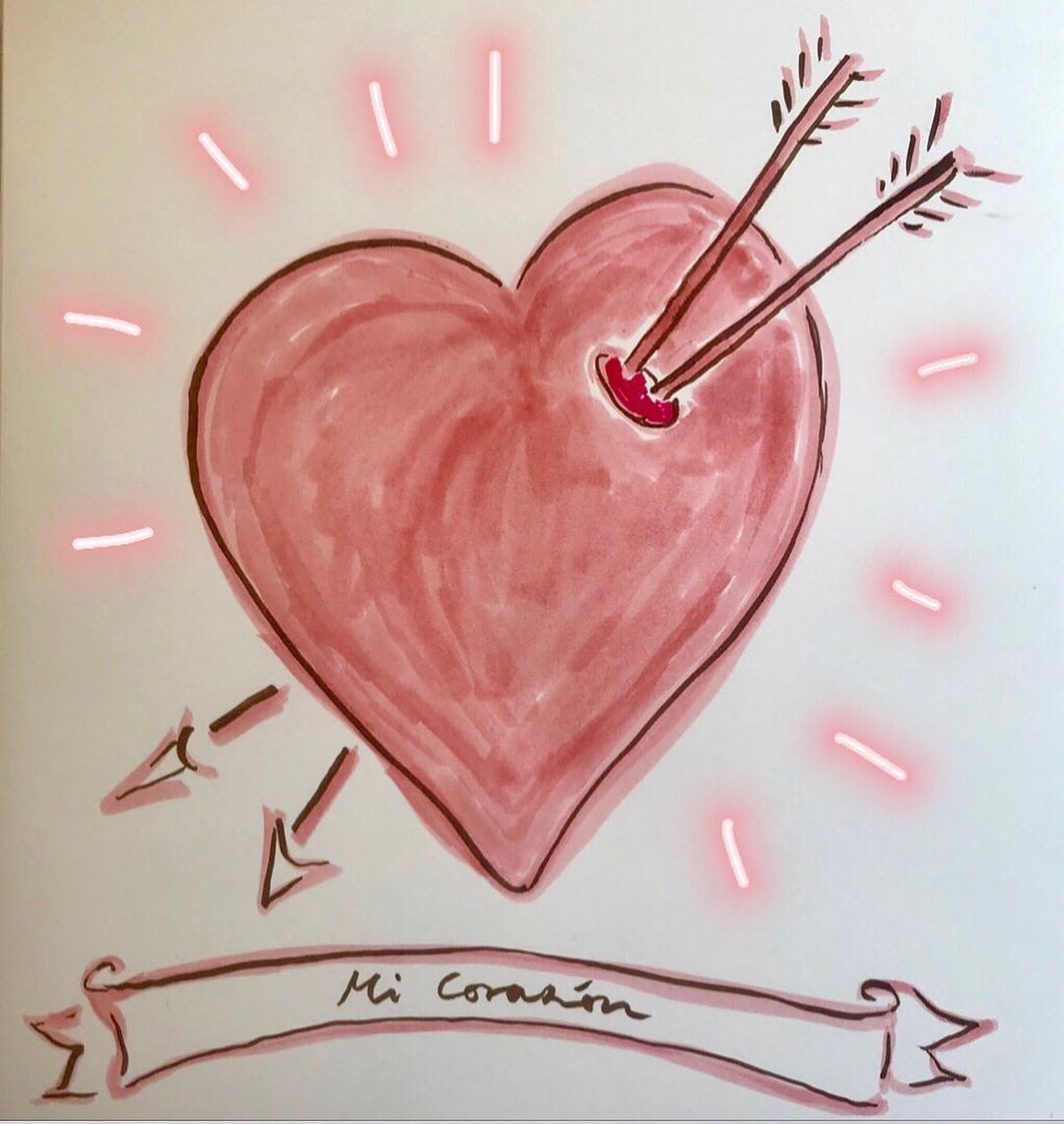 florencemachine's tweet photo. Inspired by a sketch from Frida’s bookcase, in her studio at La Casa Azul. (All her files had little drawings on them) ⚓️ Thank you México. Te quiero mucho x ♥️ https://t.co/X7aewA7LJQ