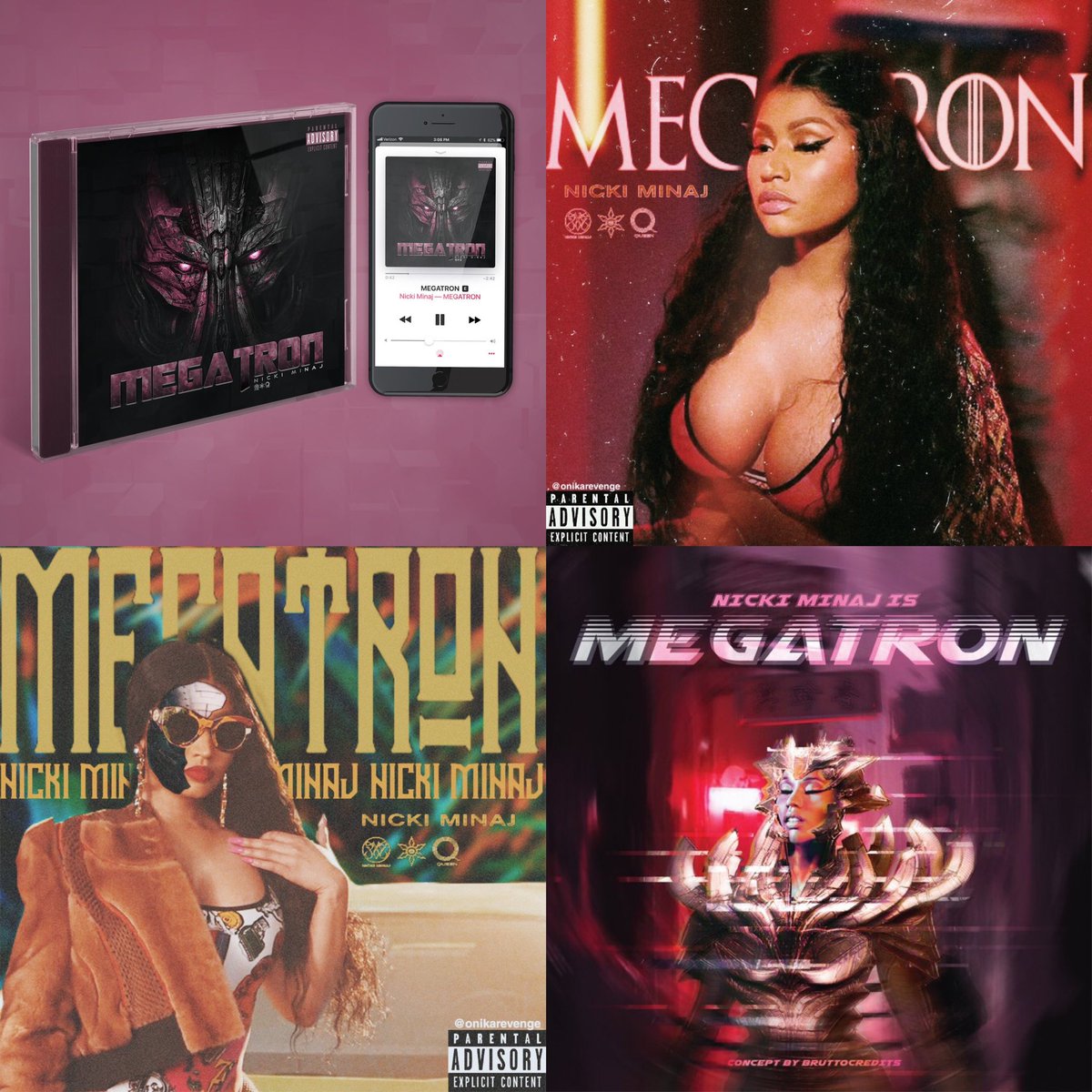PopCrave's tweet photo. .@NickiMinaj fans are sharing their #MEGATRON concept art in honor of the single’s release this Friday.

Share your favorite fan art below! https://t.co/ForfBUXzKN