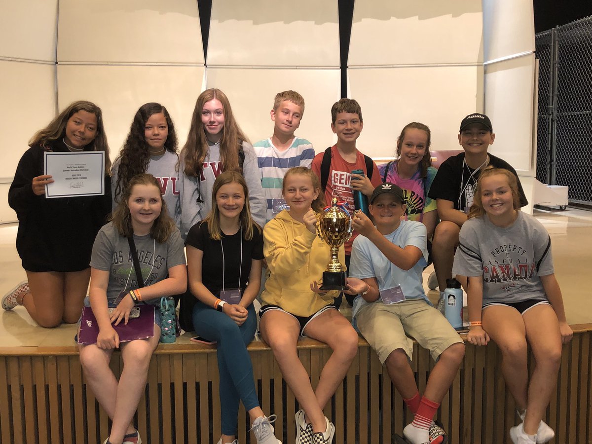 YRBKrogersMS's tweet photo. Yearbook starts in the summer. Nothing feels better than completing our portfolio project and bringing home the gold! Proud adviser. @ProsperRogersMS #eagleedition #throughitall #prosperpowerhouse #yearbooklove @NTX_yearbooks #yearbookadvisers #weareone https://t.co/JISv1mxhw2