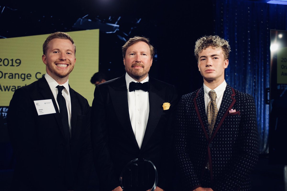 Proud of my guy @TermSheet, 2019 EY Entrepreneur of the Year. Not sure why I’m the only one smiling though #eoyoc @Stance <a href="/EYnews/">EY</a>