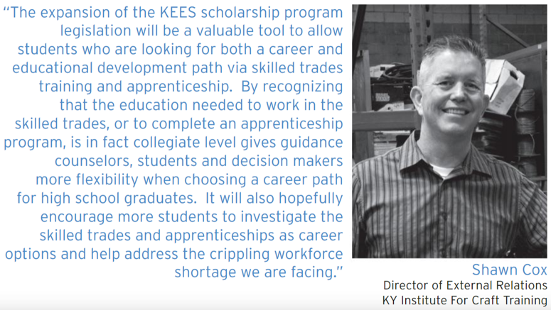 nkychamber's tweet photo. Thanks to Shawn Cox at KY Institute for Craft Training about how #HB61 is critical to helping students use their KEES Scholarship dollars for trade schools. #GROWNKY
Read more about results from #kyga19 in our Advocacy in Action booklet ๐ https://t.co/B1liG75JZI https://t.co/CBsuUhkogk