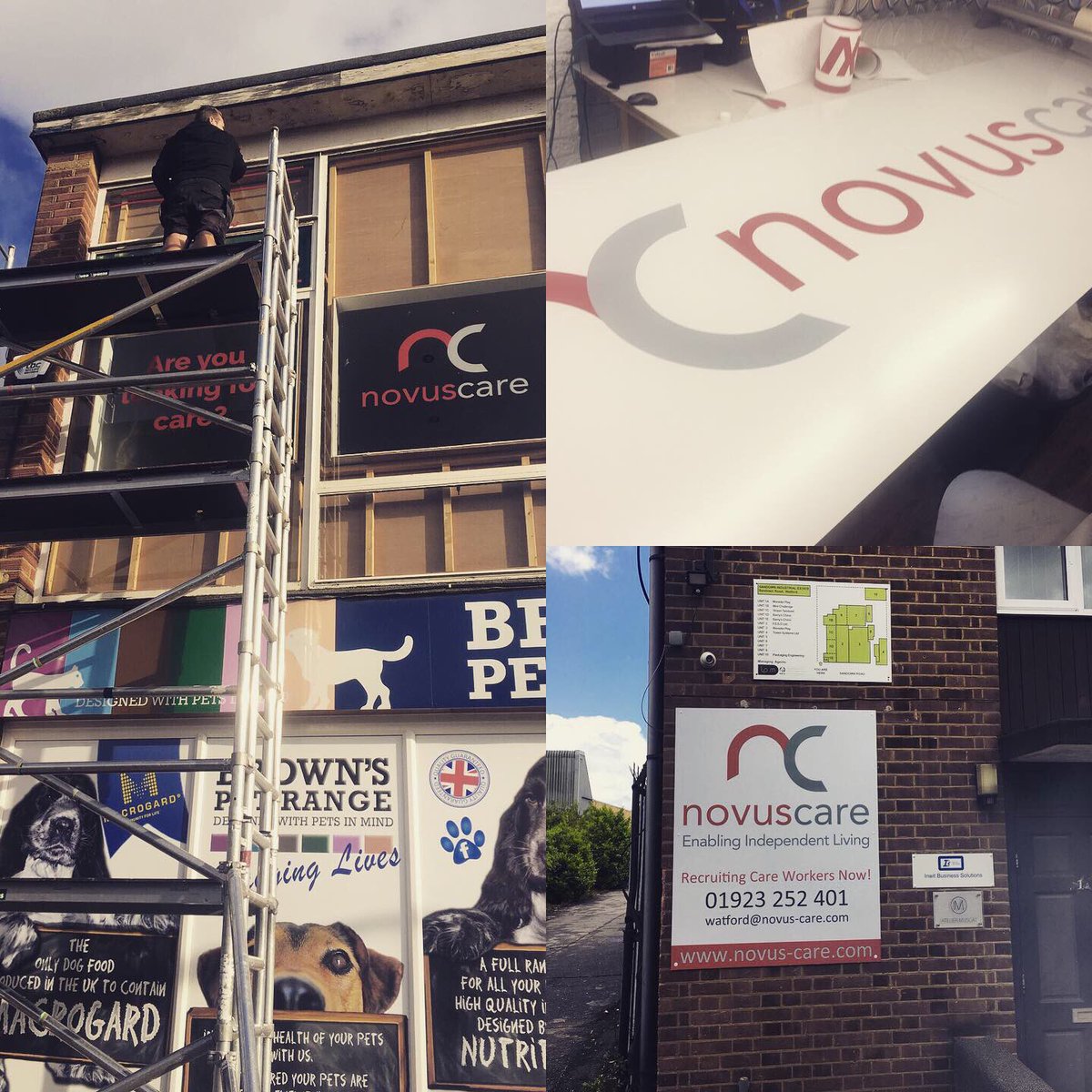 print_davidm's tweet photo. Window graphics and signage for our customer in Canvey Island and Watford.

Contact us for any signage requirements you may have. 
***Covering Southend to London***

https://t.co/9Tod4UkiLt  #signmakers #latgeformatprinting #contravision #onewayvisionvinyl #essex #london #signs https://t.co/vT7elOA7fa