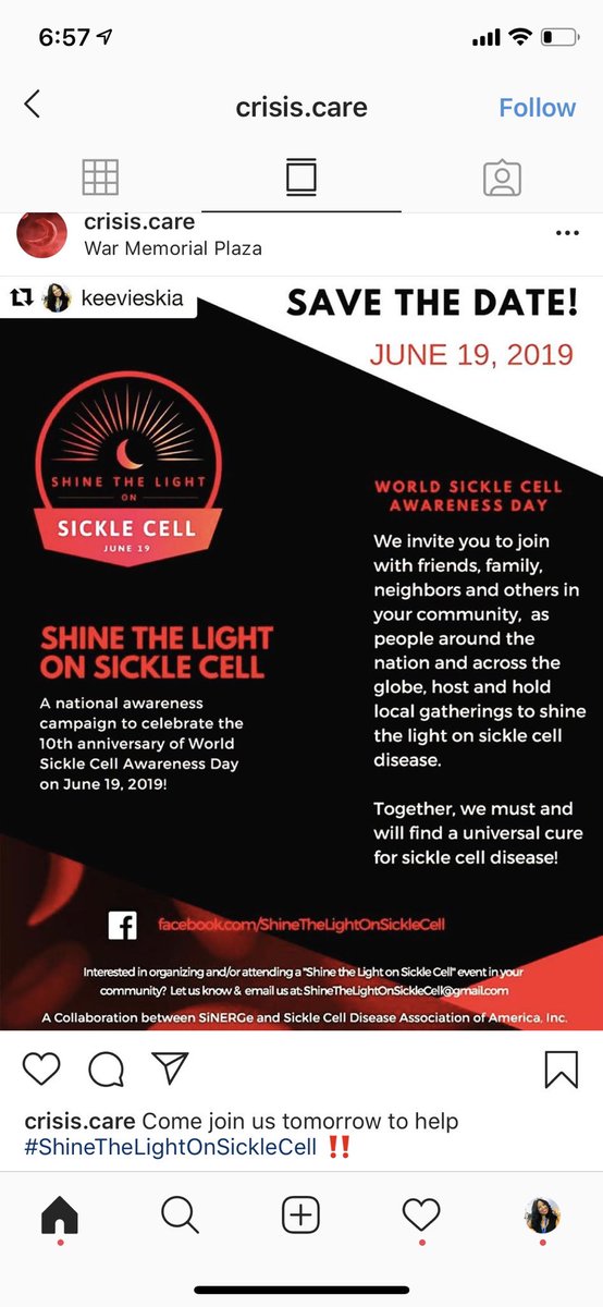 SiNERGe3's tweet photo. Today is #WorldSickleCellDay2019 https://t.co/6O6RMbBEWf