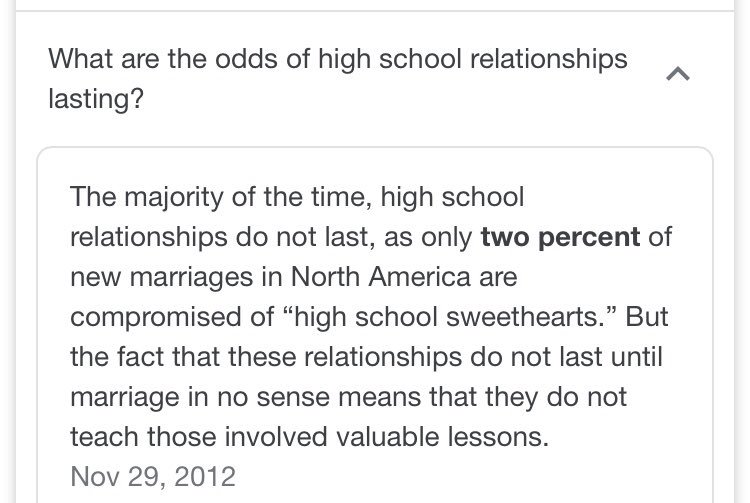 *high school girls across the US*
“I’m dating to marry”