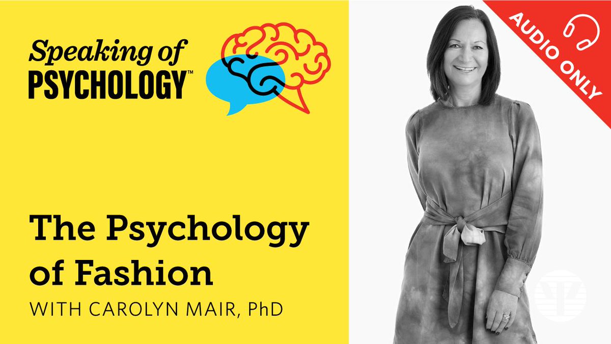 APA's tweet photo. The clothes we put on every day tell a story about who we are &amp; can have a big impact on our emotions &amp; mood. @Carolyn_UK joins host @KaitlinMLuna to discuss how psychology fits in &amp; how it can solve some of the biggest challenges in the fashion industry: https://t.co/bdMJJF2XYz https://t.co/jeqBQvPoVB