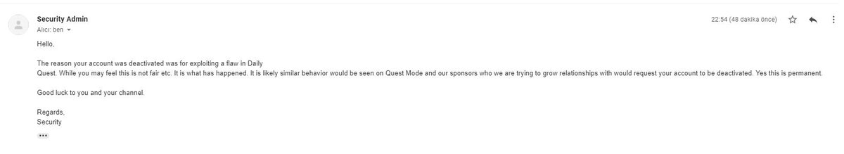 TheBuraticus's tweet image. &quot; We deactivated your account because of you exploitinga flaw &quot; lol you fuckin&apos; liars. @OperaEventCo I don&apos;t FEEL this unfair this is unfair. Take this lie and put in your Quests. Don&apos;t use this f**** if u live in Turkey. #questmode